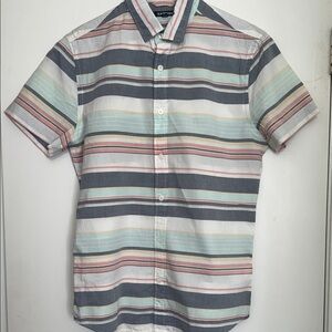 Express Multicolor Striped Button Down Shirt